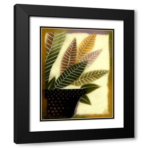 Polka Dot II Black Modern Wood Framed Art Print with Double Matting by Scott