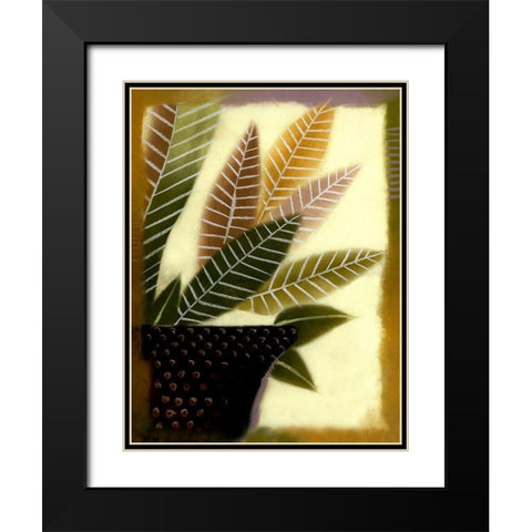 Polka Dot II Black Modern Wood Framed Art Print with Double Matting by Scott