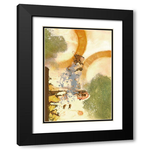 Ringmaster II Black Modern Wood Framed Art Print with Double Matting by Scott