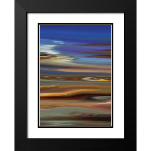 Skid I Black Modern Wood Framed Art Print with Double Matting by Tripp