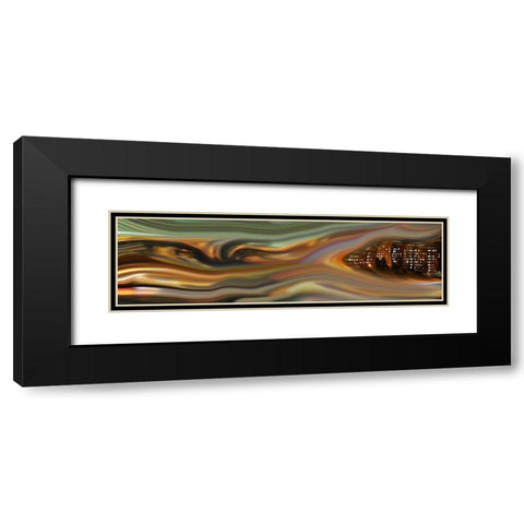 Urban Abstract I Black Modern Wood Framed Art Print with Double Matting by Tripp