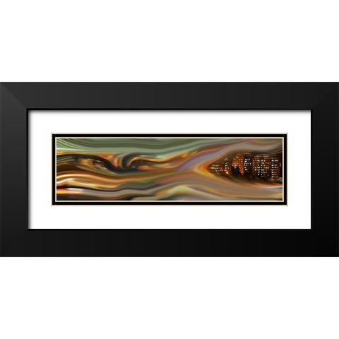 Urban Abstract I Black Modern Wood Framed Art Print with Double Matting by Tripp
