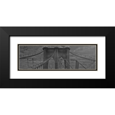 Starry Night New York Black Modern Wood Framed Art Print with Double Matting by Phillip, Jamie