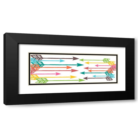 Straight Arrow 1 Black Modern Wood Framed Art Print with Double Matting by Phillip, Jamie
