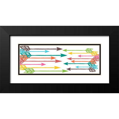 Straight Arrow 1 Black Modern Wood Framed Art Print with Double Matting by Phillip, Jamie