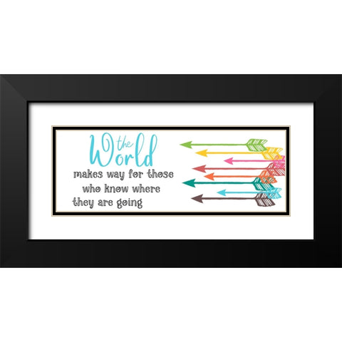 Straight Arrow 3 Black Modern Wood Framed Art Print with Double Matting by Phillip, Jamie