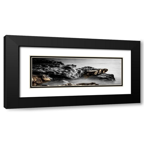 Golden Stones Black Modern Wood Framed Art Print with Double Matting by Phillip, Jamie