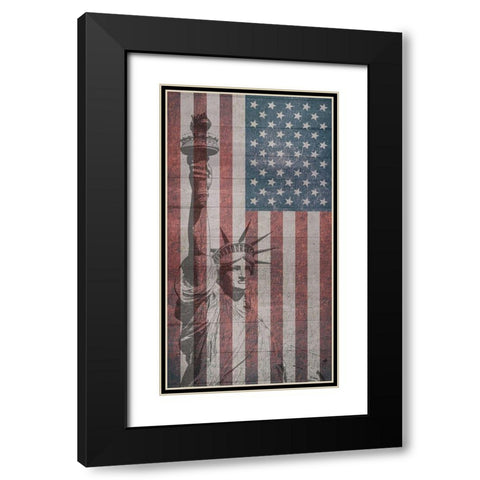 Liberty Black Modern Wood Framed Art Print with Double Matting by Phillip, Jamie