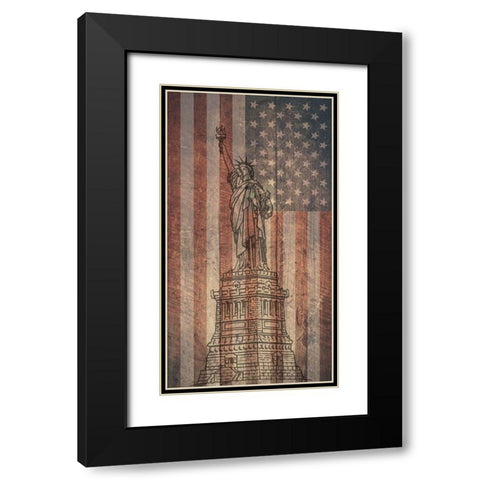 Liberty 2 Black Modern Wood Framed Art Print with Double Matting by Phillip, Jamie