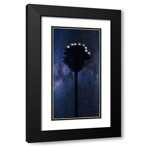 Night Star Black Modern Wood Framed Art Print with Double Matting by Phillip, Jamie