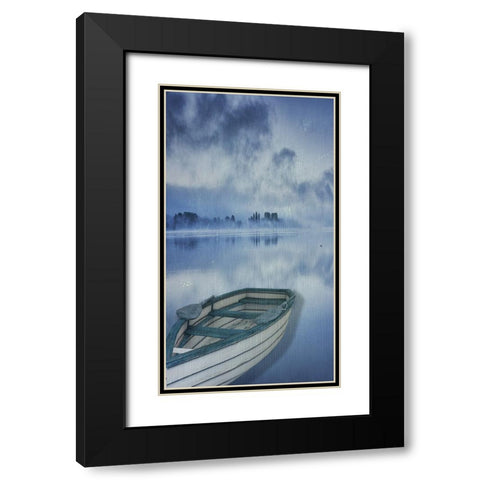 Row Boat 1 Black Modern Wood Framed Art Print with Double Matting by Phillip, Jamie