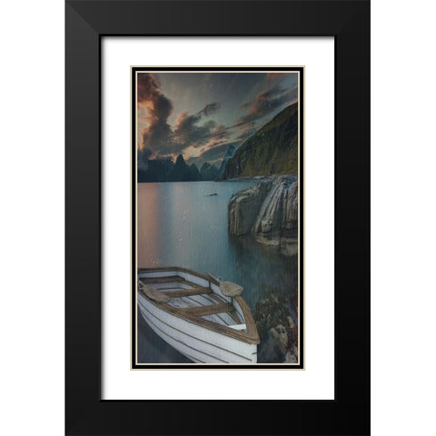 Row Boat 2 Black Modern Wood Framed Art Print with Double Matting by Phillip, Jamie