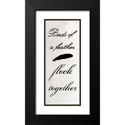 Birds Of A Feather Black Modern Wood Framed Art Print with Double Matting by Phillip, Jamie