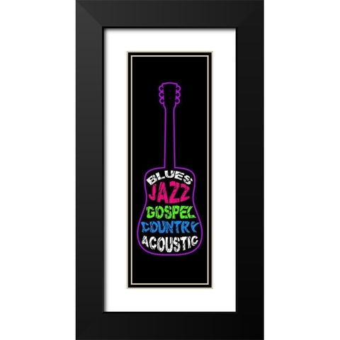 Acoustic Black Modern Wood Framed Art Print with Double Matting by Phillip, Jamie