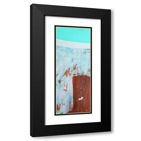 Double Brush Strokes 4 Black Modern Wood Framed Art Print with Double Matting by Phillip, Jamie