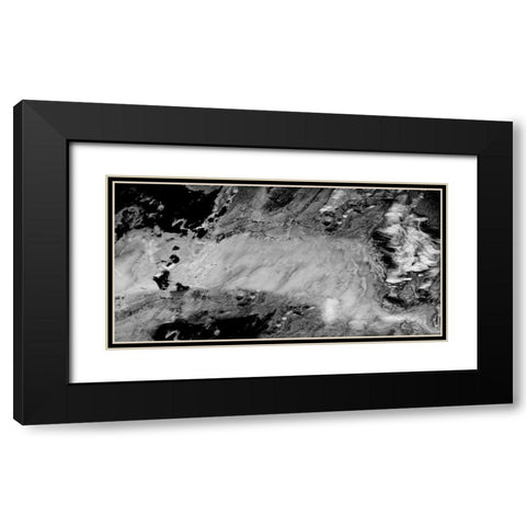 Abstract Black Marble Black Modern Wood Framed Art Print with Double Matting by Phillip, Jamie