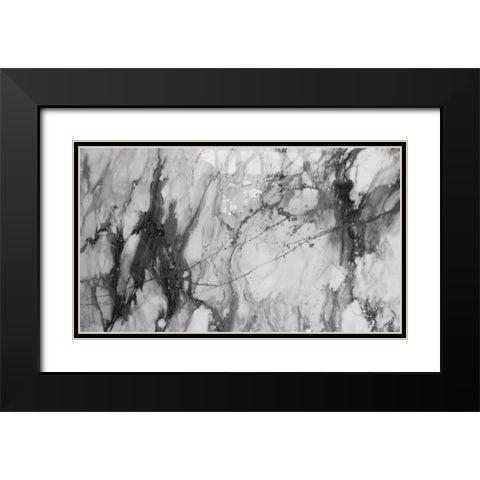 Black Lightning Black Modern Wood Framed Art Print with Double Matting by Phillip, Jamie