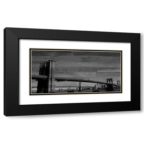 Simple New York Black Modern Wood Framed Art Print with Double Matting by Phillip, Jamie