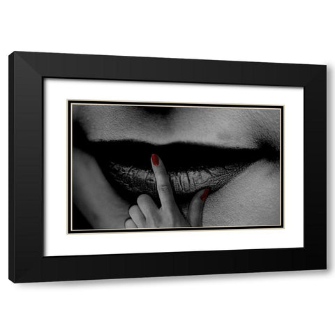 Simply Decicious Black Modern Wood Framed Art Print with Double Matting by Phillip, Jamie