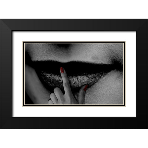Simply Decicious Black Modern Wood Framed Art Print with Double Matting by Phillip, Jamie