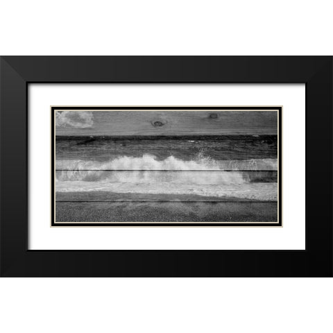 Black Ocean Black Modern Wood Framed Art Print with Double Matting by Phillip, Jamie