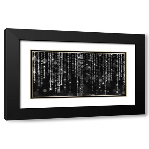 Sparkles Black Modern Wood Framed Art Print with Double Matting by Phillip, Jamie