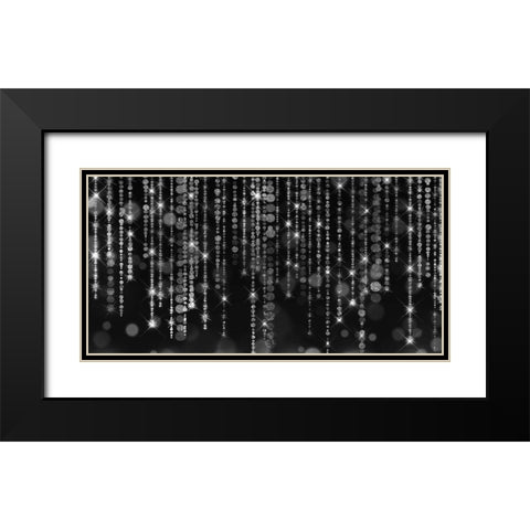 Sparkles Black Modern Wood Framed Art Print with Double Matting by Phillip, Jamie