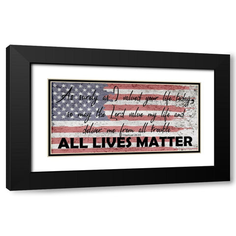 Lives Black Modern Wood Framed Art Print with Double Matting by Phillip, Jamie