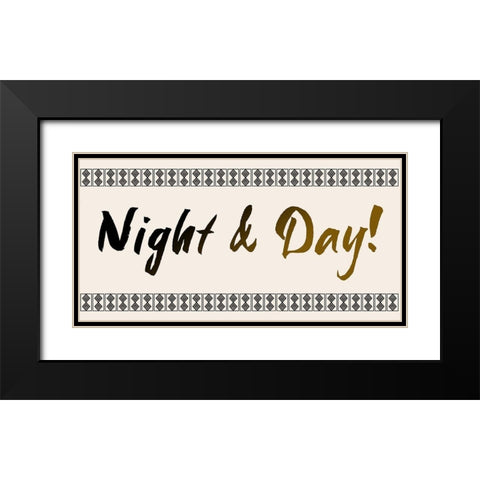 Night And Day Black Modern Wood Framed Art Print with Double Matting by Phillip, Jamie