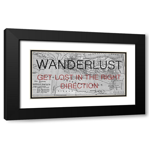 Wanderlust Black Modern Wood Framed Art Print with Double Matting by Phillip, Jamie