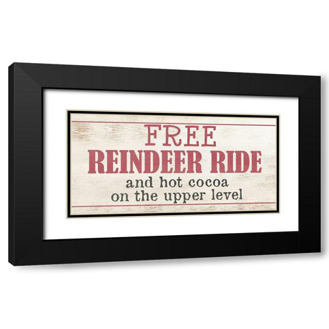 Reindeer Black Modern Wood Framed Art Print with Double Matting by Phillip, Jamie