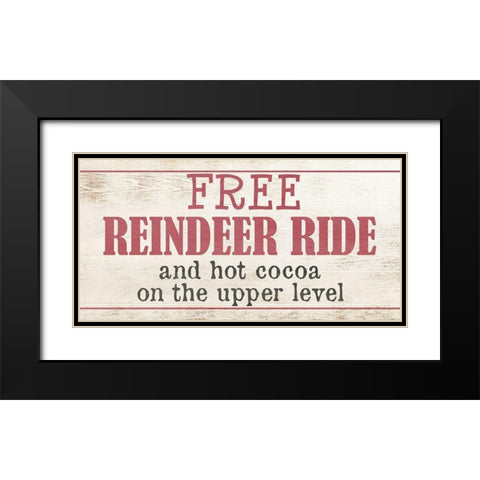 Reindeer Black Modern Wood Framed Art Print with Double Matting by Phillip, Jamie