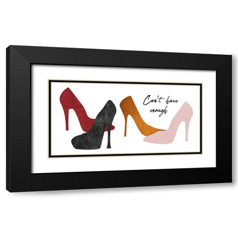 Shoes Black Modern Wood Framed Art Print with Double Matting by Phillip, Jamie