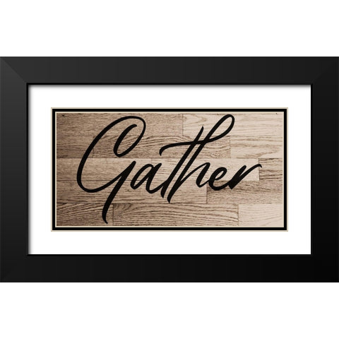 Gather Black Modern Wood Framed Art Print with Double Matting by Phillip, Jamie