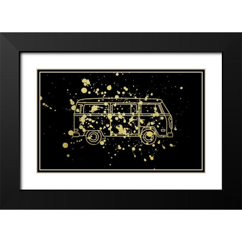 Travel Van 2 Black Modern Wood Framed Art Print with Double Matting by Phillip, Jamie