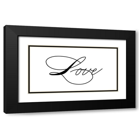 Fancy Love Black Modern Wood Framed Art Print with Double Matting by Phillip, Jamie
