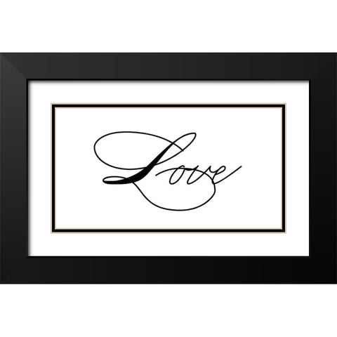 Fancy Love Black Modern Wood Framed Art Print with Double Matting by Phillip, Jamie