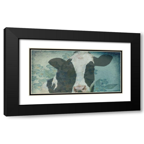 Cow On The Farm 1 Black Modern Wood Framed Art Print with Double Matting by Phillip, Jamie