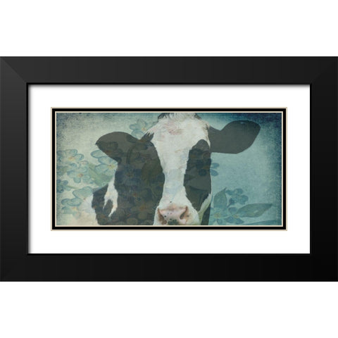 Cow On The Farm 1 Black Modern Wood Framed Art Print with Double Matting by Phillip, Jamie