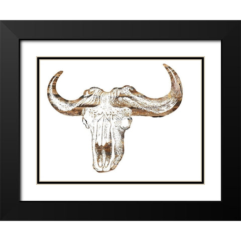 Skullo Black Modern Wood Framed Art Print with Double Matting by Phillip, Jamie