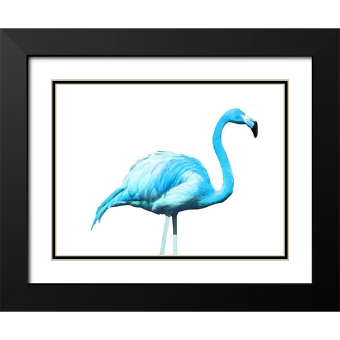 Flame Blue Black Modern Wood Framed Art Print with Double Matting by Phillip, Jamie