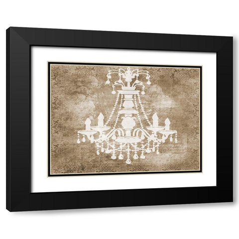 Chandelier Black Modern Wood Framed Art Print with Double Matting by Phillip, Jamie