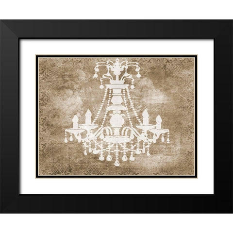Chandelier Black Modern Wood Framed Art Print with Double Matting by Phillip, Jamie