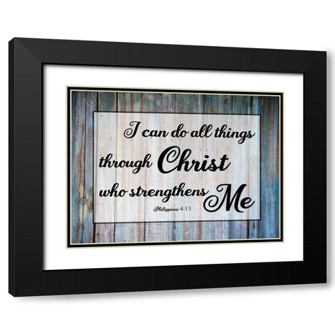 Christ Black Modern Wood Framed Art Print with Double Matting by Phillip, Jamie