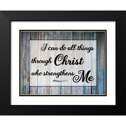 Christ Black Modern Wood Framed Art Print with Double Matting by Phillip, Jamie