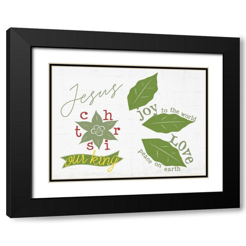 Religous Christmas Black Modern Wood Framed Art Print with Double Matting by Phillip, Jamie