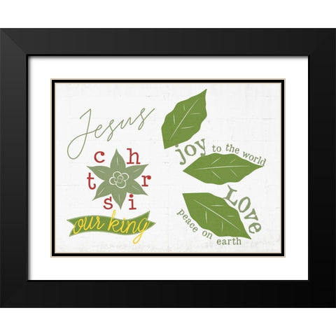 Religous Christmas Black Modern Wood Framed Art Print with Double Matting by Phillip, Jamie