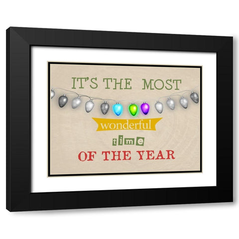 Christmas Time Black Modern Wood Framed Art Print with Double Matting by Phillip, Jamie