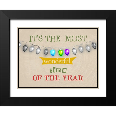 Christmas Time Black Modern Wood Framed Art Print with Double Matting by Phillip, Jamie