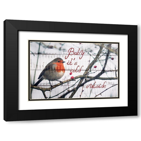 Cold Christmas Black Modern Wood Framed Art Print with Double Matting by Phillip, Jamie